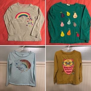 Lands’ End & Mini Boden Size 5-6 long-sleeved tees